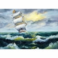 thumbnail image 4 of IDEA4WALL 4pcs Oil Painting Peel and Stick Wallpaper Removable Wall Murals Large Wall Stickers for Home Decoration, 66"x24", 4 of 5