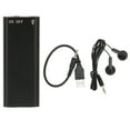 thumbnail image 3 of Voice Recorder, Long Battery Life Sound Recorder Voice Activated Multi Format Support USB Rechargeable  For Meetings Neutral English Black 16GB Store Recording 192 Hours, 3 of 8