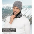 thumbnail image 2 of Viworld Mens Winter Beanie Hats Scarf Set Warm Knit Hats Skull Cap Neck Warmer with Thick Fleece Lined Winter Hat & Scarf for Women, 2 of 5