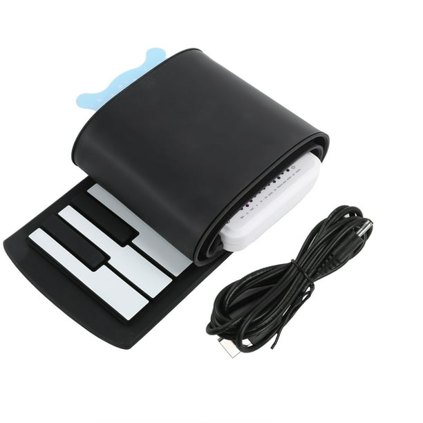 Instrumento De Teclado,Piano Enrollado A Mano,Piano Portátil Flexible Enrollado A Mano,Piano Con Altavoz Incorporado,Diseño De Clase Mundial