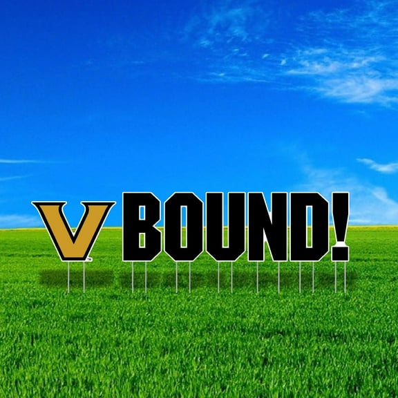 Color Shock Products School BOUND Mascot Yard Sign Set compatible with Vanderbilt University