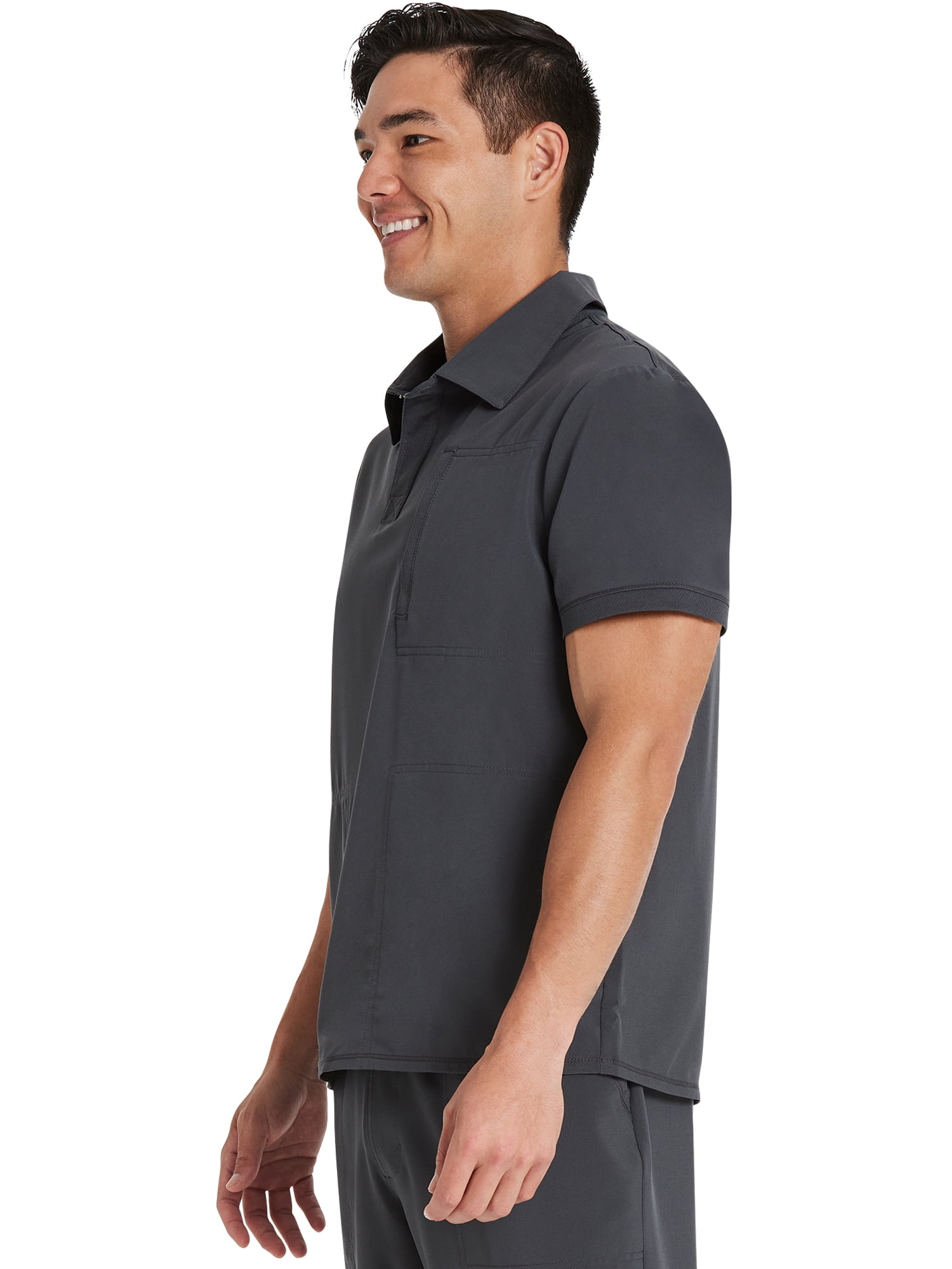 Scrubstar Men's Premium Performance Stretch Polo Scrub Top, Sizes XS-3XL