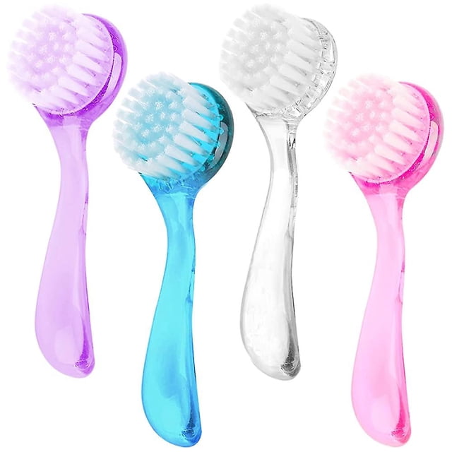Cepillo de limpieza facial, cepillo exfoliante facial de 4 colores Cepillo exfoliante para lavado de cara