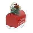 thumbnail image 2 of Luxshiny Mailbox Pendant Plastic Red Xmas Party Scene Layout 2Pcs 3.5x3.5in, 2 of 8