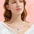 thumbnail image 3 of Snail Mushroom Necklace for Women, 925 Sterling Silver Red Mushroom necklace with Heart May Birthstone Snail Mushroom Pendant Anniversary Birthday Christamas Gifts for Women/Mom/Wife, 3 of 7