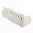 thumbnail image 6 of Modern Beige Corduroy Sofa Couch 220×80×75cm for Living Room, 6 of 8
