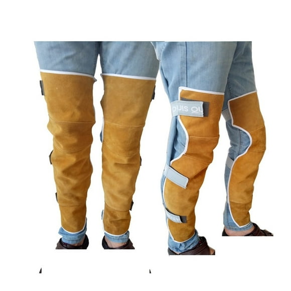 Artificial Leather Welder Blacksmith Apron Heavy Duty Flame Retardant High Temperature Resistant Welding Work Clothing Tools ,Easy to Wear