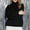 Black, variant on Amidoa Long Sleeve Sweaters for Women Turtleneck Plus Size Black Winter Knit Solid Sweaters Womens Cardigans L