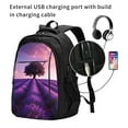 thumbnail image 2 of Balery Lavender Field Sunset Mochila con carga USB para hombre y mujer - Mochila impermeable y antirrobo para laptop con puerto USB para viajes, trabajo, 2 of 7