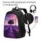thumbnail image 2 of Fotbe Lavender Field Sunset Mochila con Estampado y Puerto USB para Hombre y Mujer, Mochila Antirrobo, Mochila de Viaje, Mochila Escolar, Mochila Universitaria, 2 of 7