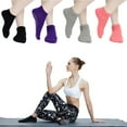 thumbnail image 4 of Pilates Yoga Non Slip Skid Socks - 4 Pack Ballet Barre Sticky Grippers Socks for Women, 4 of 4