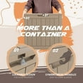 thumbnail image 5 of LACOO 32 Gallon Plastic Deck Box for Outdoor Indoor Storage, Light Brown, 5 of 7