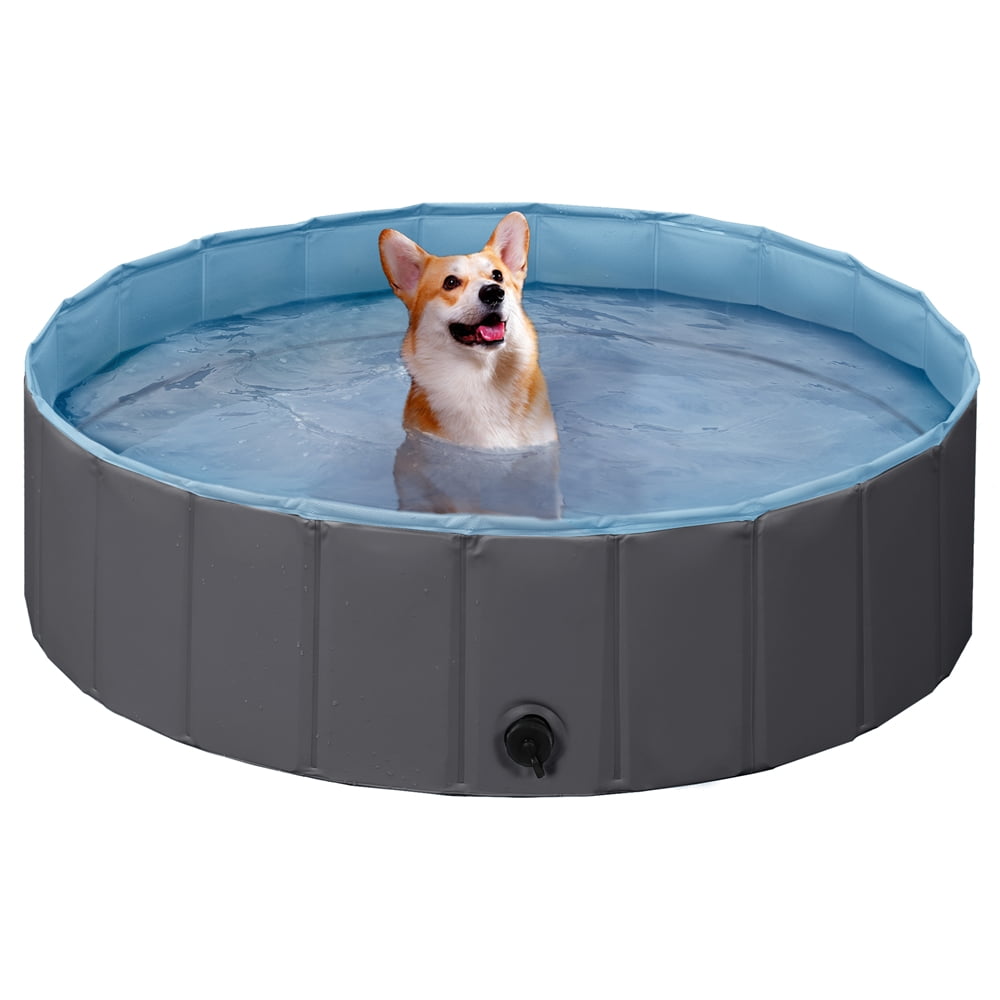 30x10cm,Blue Tekaopuer Foldable Pet Bath Dog Pool Outdoor PVC Swimming Bathing Tub Pool for Dogs and Cats and Kids Garden Extra Large Non-Slip Swimming Bathing Tub