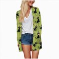 thumbnail image 4 of Towmus Women Halloween Long Sleeve Cardigan Cute Print Knitting Cardigan Long Sleeve Open Front Knitted Sweater Outwear Coat Tops, 4 of 6