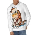 thumbnail image 2 of Calvin And Hobbes Men's Hoodie With Color Drawstrings Sweatshirt Hooded Pullover Print Winter Coat Jacket Medium, 2 of 9
