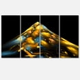 thumbnail image 2 of Structure Fractale Dorée Bleue - Impression sur Toile Abstraite, 2 of 3
