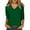 Green, variant on TQWQT Womens 3/4 Sleeve Tops and Blouses 2024 Summer Casual V Neck T Shirt Solid Loose Fit T-shirts Ladies Three Quarter Length Sleeve Blouses Black L