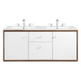 thumbnail image 4 of Modway Transmit 48" Wall-Mount Bathroom Vanity in Walnut White, 4 of 11