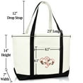 thumbnail image 3 of DALIX Love Intertwining Heart Womens Premium Embroidered Tote Bag in Black, 3 of 4