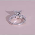 thumbnail image 3 of 4.00CT Princess Cut Lab Grown Diamond Engagement Ring, Channel Set Side Stones, 18K White Gold, US 4.5, 3 of 8