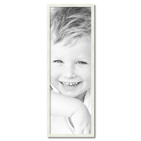 ArtToFrames 14" x 42" White Picture Frame, 14x42 inch White Wood Poster Frame (WOM-5140)