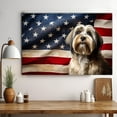 thumbnail image 3 of Tibetan Terrier Dog 4th of July Painting Canvas, Patriot American Dog Canvas, American Flag Diamond Art Canvas,Perfect for Home Decoration Festival Gift, 3 of 4