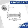 thumbnail image 2 of Uxcell Vis de Machine à Tête de Poêle, Vis de Tête Ronde en Acier Inoxydable 304 pour Armoire 10 5/16-18 x 1 Pouces, 2 of 7