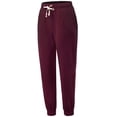 thumbnail image 2 of A2Y Women's Soft Fleece Drawstring Elastic Waist Stretch Pockets Joggers Sweatpants Dark Burgundy S, 2 of 3
