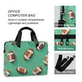 thumbnail image 4 of FORMRS 16" Laptop Bag Carrying Sleeve Case with Handle Travel Shoulder Briefcase, Green American Footballs, 4 of 8