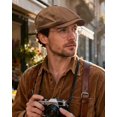 thumbnail image 2 of Minzimin Men's 8 Piece Newsboy Flat Cap Cotton Newsboy Gatsby Ivy Cap Cabbie Driving Hat Octagonal Golf Beret Hat, 2 of 7
