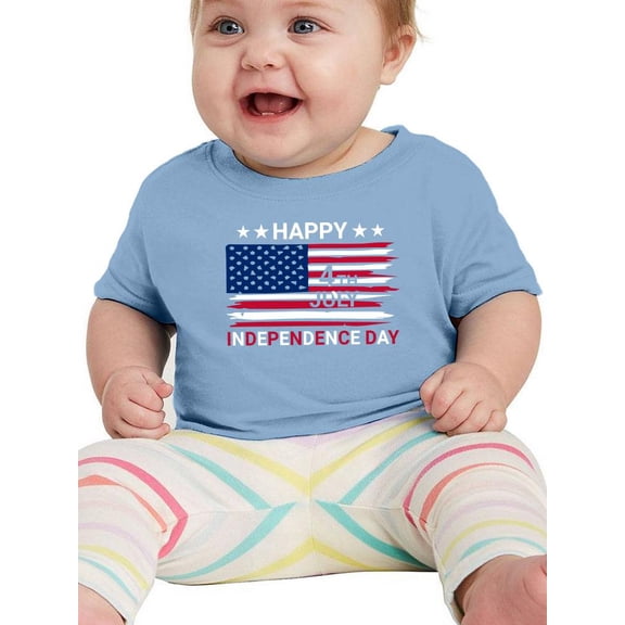 Independence Day Brush Flag T-Shirt Infant -Image by Shutterstock, 24 Months