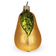 thumbnail image 2 of Pear with Green Leaf Glass Christmas Ornament 3.8 Inches, 2 of 5