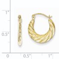thumbnail image 2 of 10K Yellow Gold Fancy Small Hoop Earrings, 2 of 2