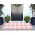 thumbnail image 5 of Pink and White Buffalo Outdoor Rug 24''x51''Checkered Plaid Front Porch Rug Cotton Woven Machine Washable Door Mat Outdoor for Layered Doormat Hello Welcome Door Mat Kitchen Farmhouse Entryway, 5 of 16