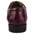 thumbnail image 6 of LIBERTYZENO Mens Classic Eel Print Genuine Leather Formal Oxford Shoes, Burgundy, 6 of 7