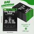 thumbnail image 2 of 20 Count 2000 Pcs Header Bag Bulk Cute Dog Pet Waste Bags Bulk Poop Leakproof Easy Single Pull for Poop Dog Waste Station Fit Hang Hole Dispenser Pet Home Outdoor, 2 of 4