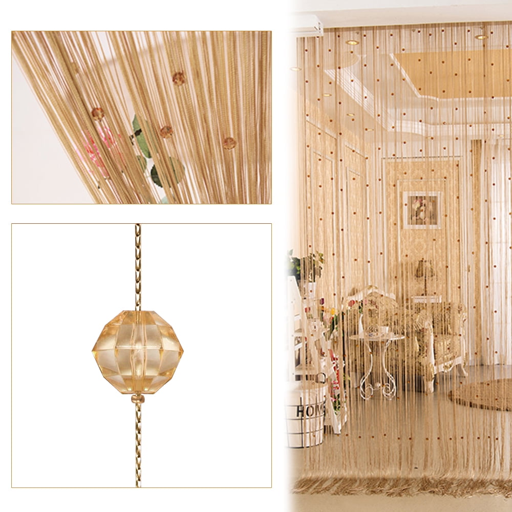ANMINY Crystal Beaded Curtain Door String Tassel Curtains Room Divider