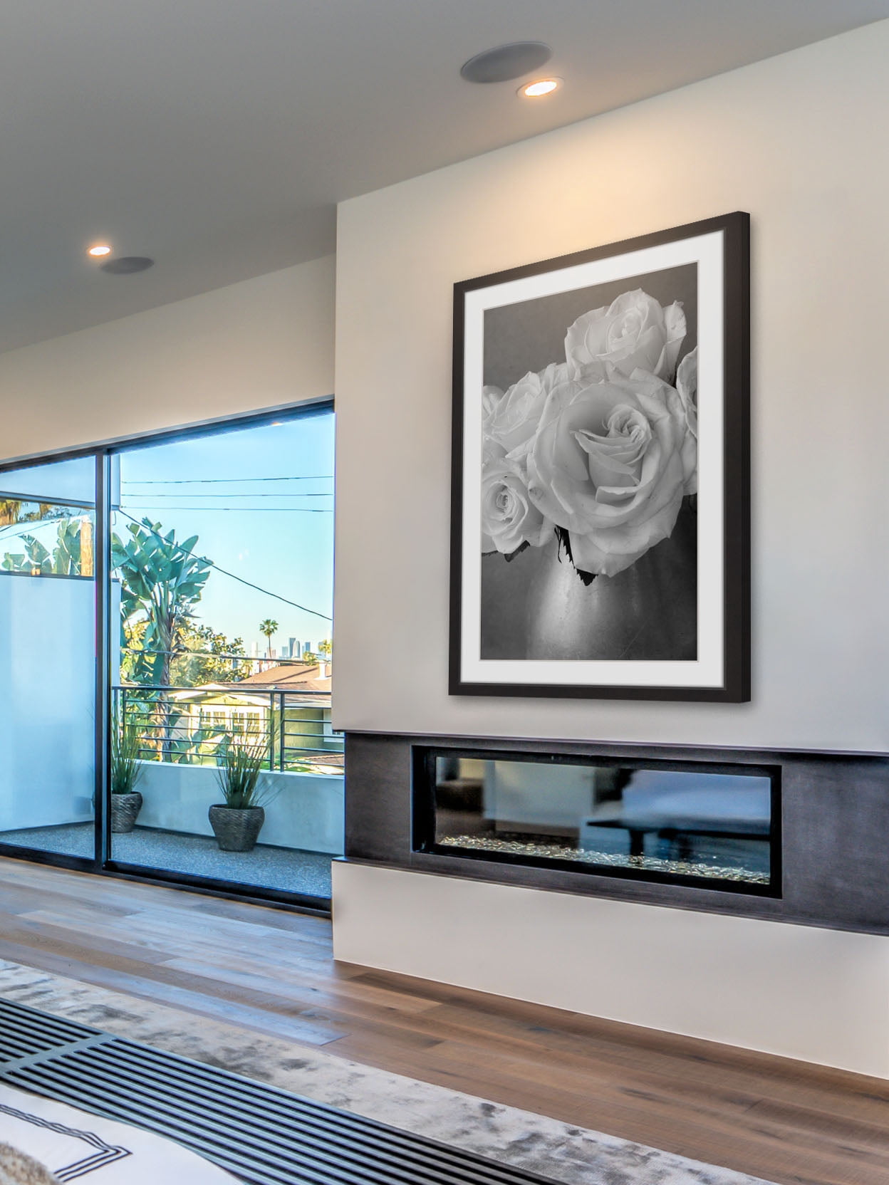 "Country Bouquet in Grey II" Framed Painting Print