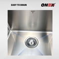 thumbnail image 3 of ONEX® Bol Simple Encastré 32"X19 Pouces-10 Pouces Évier en Acier Inoxydable OUS3219-SQR, 3 of 7