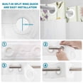 thumbnail image 4 of No Hook Shower Curtain, Spring Floral Shower Curtains for Bathroom with See Through Top Window, Summer Botanical Sage Green Striped Waterproof & Washable Bath Curtain Stall 48"x72", 4 of 9