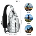 thumbnail image 5 of Sling Backpack,Light Blue Christmas Snowman Pattern Crossbody Bag with Water Bottle Holder,Waterproof Sling Bag for Men/Women with Chest Phone Holder for Hiking,Travel, 5 of 6