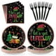 thumbnail image 1 of Juego de vajilla desechable Grencian, 96 piezas, para fiesta de elfos navideños, 1 of 8