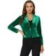 thumbnail image 1 of Chaqueta de terciopelo para Mujer Allegra K Verde XL, 1 of 5