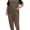 02LD Khak, variant on Cueply Women’s Plus Size Pajama Set 2 Piece Short Sleeve Lounge Top and Elastic Waist Jogger Pants Soft Sleepwear