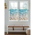 thumbnail image 3 of Summer Beach Kitchen Curtain 24 Inch Length, Ocean Blue Star Shell Sea Waves Small Short Cafe Tiers Curtains Drape, 2 Panel Coastal Beachy Window Treatment Rod Pocket Drapery Panels Curtains 27.5x24, 3 of 6