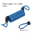 thumbnail image 2 of Uxcell 0.1'' x 3.28ft Security Steel Cable Lock Wire Rope Steel Blue 3Pcs, 2 of 5
