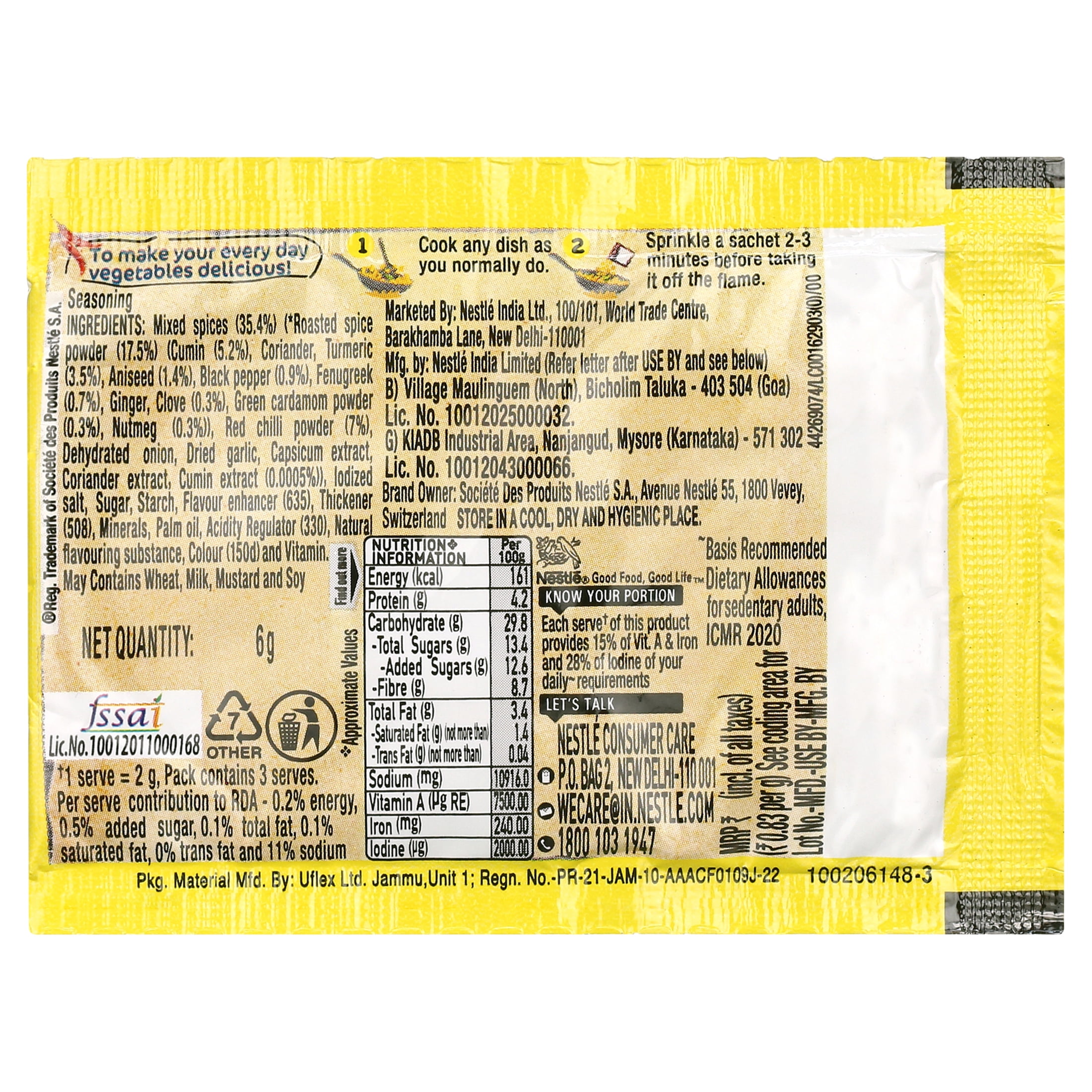 Maggi Masala A Magic 6Gm (Pack Of 20)