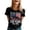 Black, variant on Public Women's USA 250 Years Graphic Tees Crew Neck Trendy Summer T Shirt Short Sleeve America Flag Print Tops Green XL