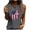 Gray, variant on IROINNID Women's Round Neckline T-Shirt Sleeveless 4th Of July Summer Casual Loose Tops