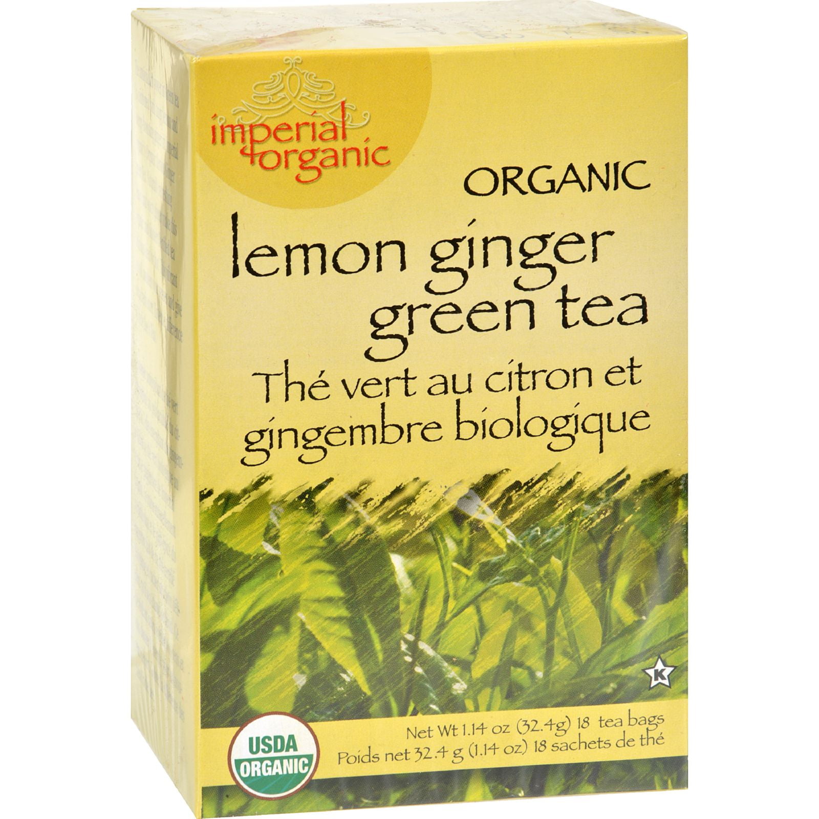 18-Count Uncle Lees Imperial Organic Tea Chai  With Orange Ginger Rooibos Pack of 4